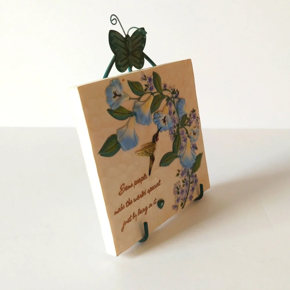 Ceramic Comfort Bloom Someone Special Friendship Plaque Metal Stand 2007